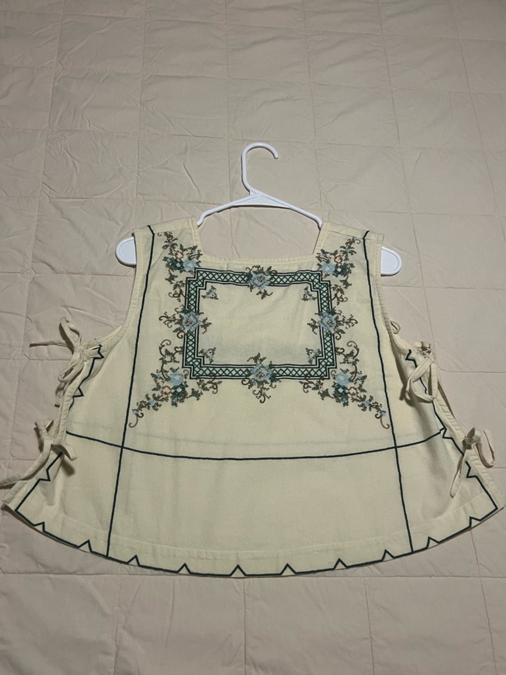 Free People Garden Wall Embroidered Side Tie Crop Top - Picture 3 of 6